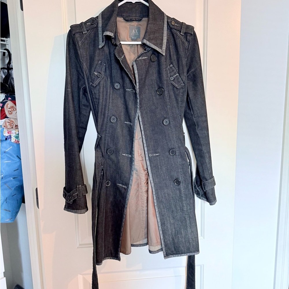 Armani Exchange (AX) Women's Denim Trench Coat - small - Picture 2 of 7